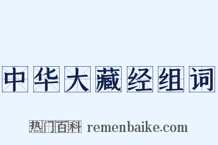 中华大藏经组词是什么意思的图片
